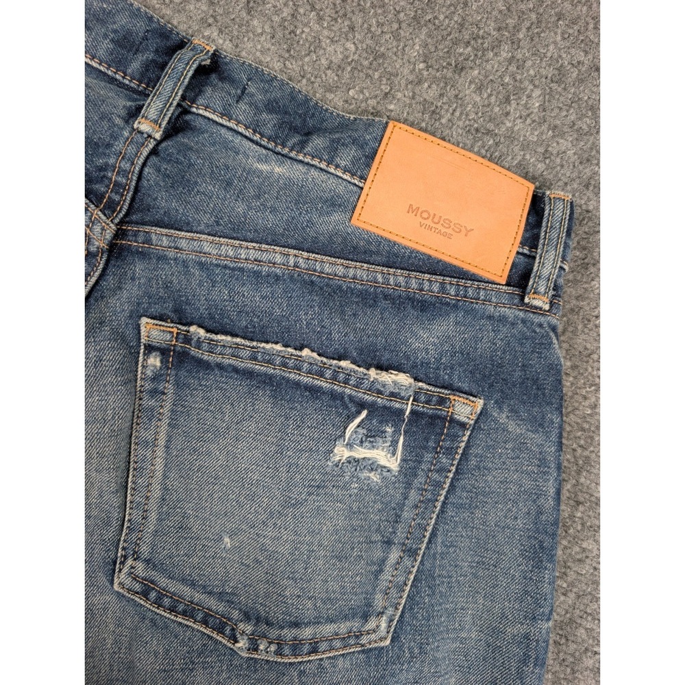 Moussy Vintage Guilford Howa Straight Jeans Womens 31 Blue Made in Japan NWT